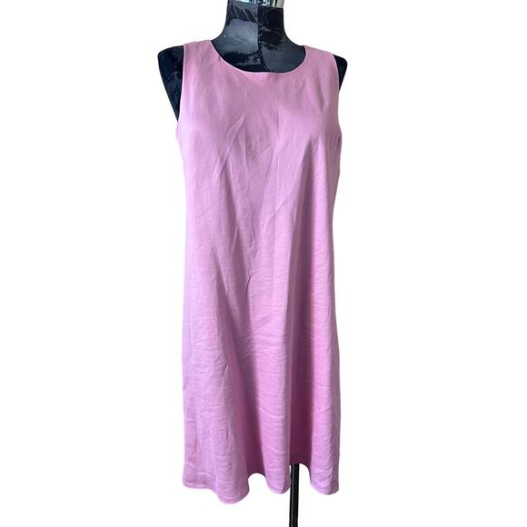 Vintage 90’s Jessica Howard Linen Shift Dress Blush Pink Size 16P - Picture 1 of 6